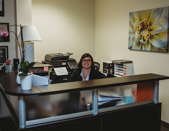 Image of receptionist Tracey Graza