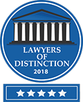 Lawyers Of Distinction 2018 Badge