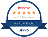 Avvo Reviews | 5 Stars out of 54 reviews | Monika M. Blacha